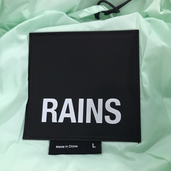 Rains Fuse Bomber Jacket in the color Mineral  Unisex New - Picture 6 of 13